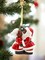 Ceramic African American Kissing Santa Couple Tree Ornament, Home Décor, Gift for Her, Mom, Him, Dad, Christmas tree Décor, Wall Decor